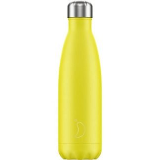 Botella Acero Inoxidable Neon Amarillo 500ml