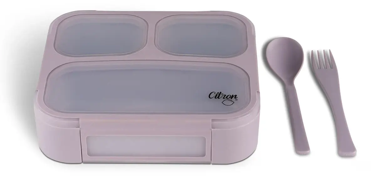 Fiambrera Petit Bento con cubiertos púpura