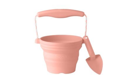 Mini cubo plegable Silicona Scrunch Coral