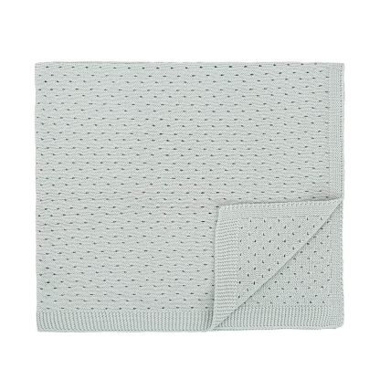 Manta tricot Dots Menta