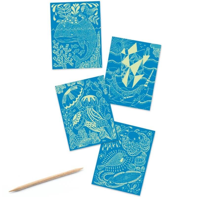 Láminas para Raspar Vida Marina - Imagen 2