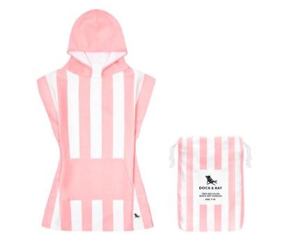 Poncho Rosa Rayas 2-4