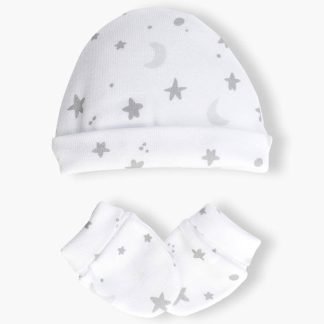 Set Gorro Manoplas Luna y Estrellas