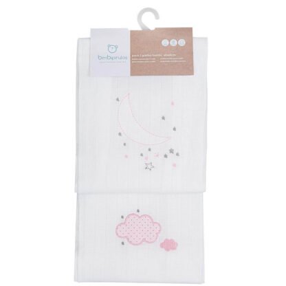 Pack 2 Gasitas Algodón Stars Moon Rosa