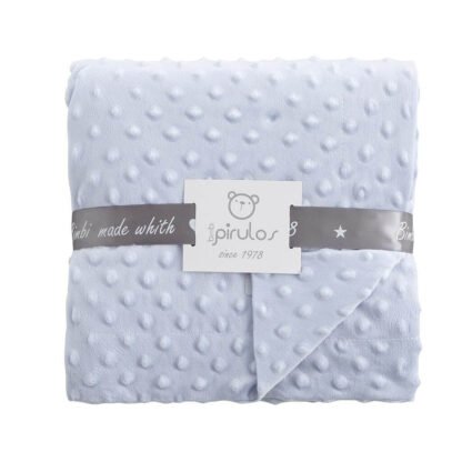 Manta Microfibra Dots Azul