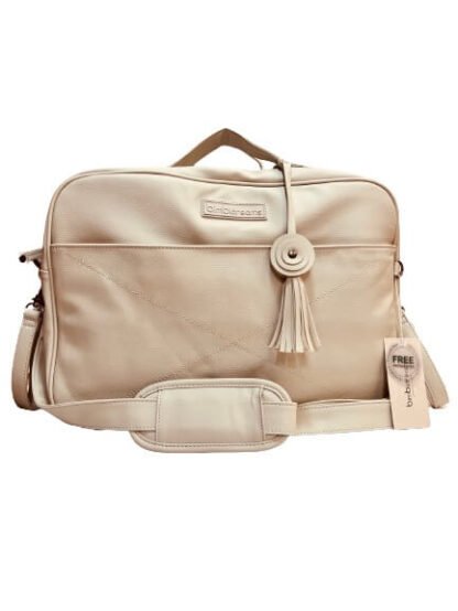 Bolso Maternal con Cambiador Quilt Gris Beige