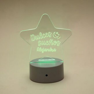 Lamparita Estrella Dulces sueños personalizada