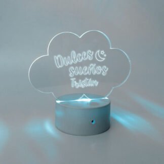 Lamparita Nube Dulces Sueños personalizada