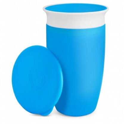 Vaso antigoteo Miracle 360º con tapa 295ml Azul