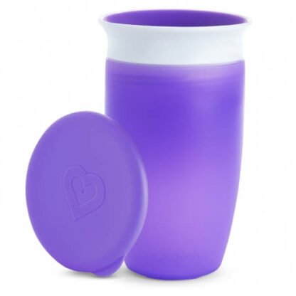 Vaso antigoteo Miracle 360º con tapa 295ml Lila