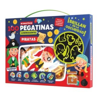 Maletín 100 Pegatinas Luminiscentes Piratas