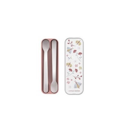 Set Cucharas Papilla Flores y Mariposas