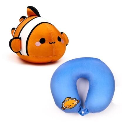 Almohada de Viaje y Peluche 2 en 1 Swapseazzz Pez Payaso Adoramals Océano