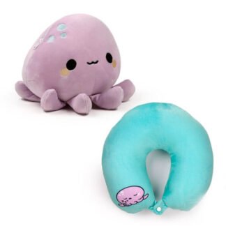 Almohada de Viaje y Peluche Pulpo