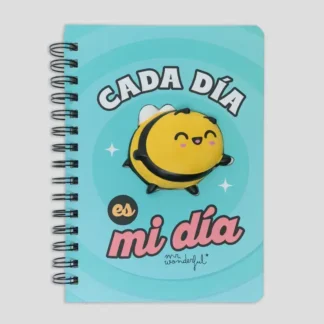 Libreta A5 con squishy Abeja Bella - Cada día es mi día