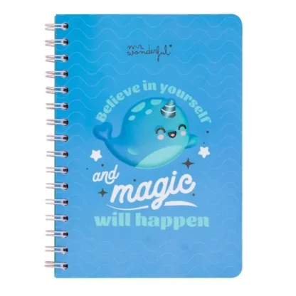 Libreta A5 Narval 3D - Believe in yourself and magic will happen