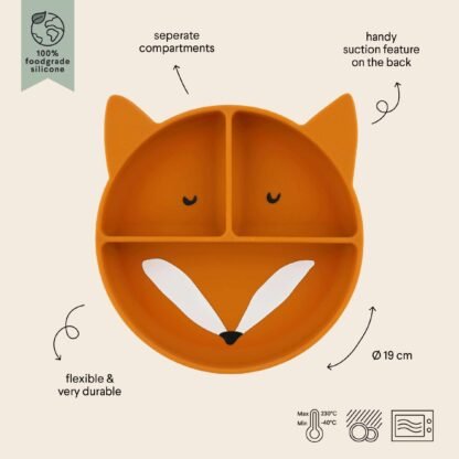Plato Comp Silicona y Ventosa Fox - Imagen 3