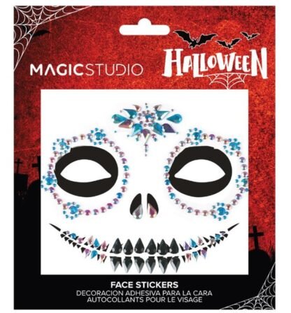 Stickers Gemas Faciales Halloween Calavera