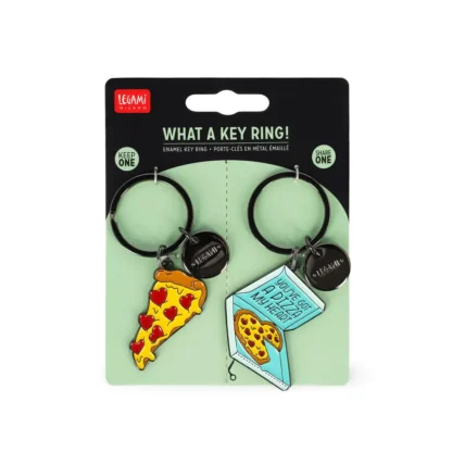 Set de 2 Llaveros Metal Pizza - Imagen 3