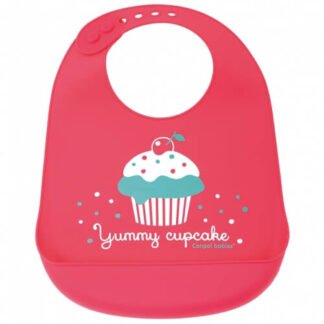 Babero de silicona Cupcake Rosa