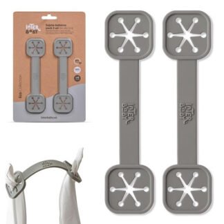 Pack Sujeta Baberos Silicona Gris