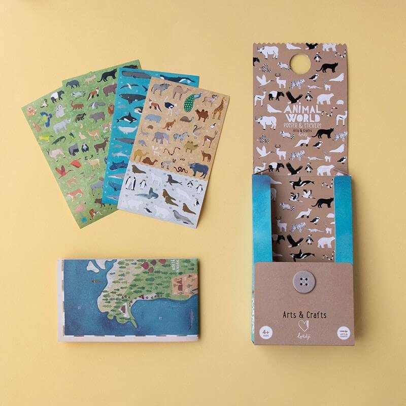 Animal World Poster and Stickers