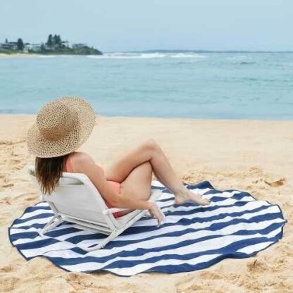 Toalla Cabana Redonda Navy Dock & Bay