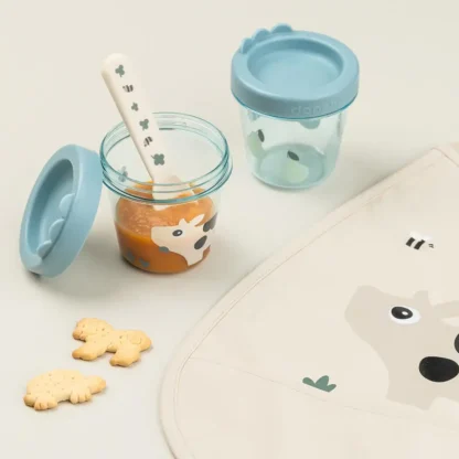 2 Contenedores Porta Alimentos Tiny Farm Blue