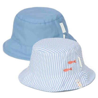 Gorro Reversible Rayas Ocean Azul