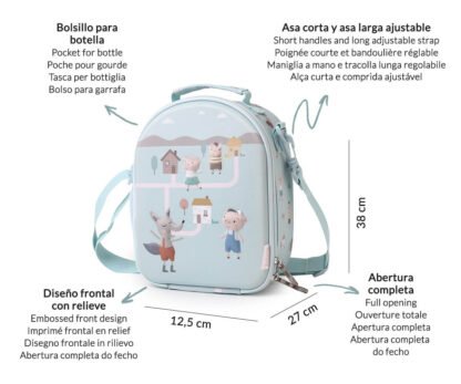 Bolsa Merienda Térmica 3D The Three Little Pigs