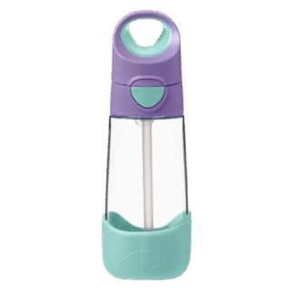 Botella tritán con pajita 450ml Lilac Pop