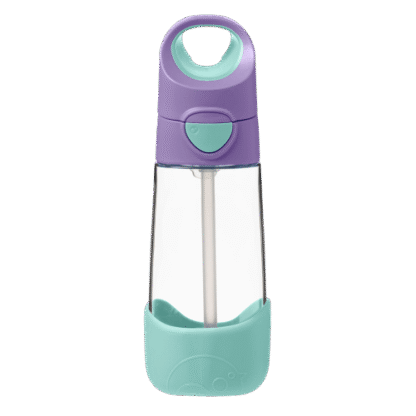 Botella tritán con pajita 450ml Lilac Pop