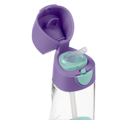 Botella tritán con pajita 450ml Lilac Pop