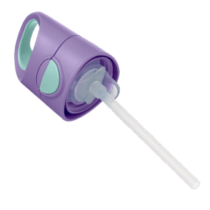 Botella tritán con pajita 450ml Lilac Pop
