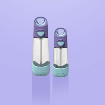 Botella tritán con pajita 450ml Lilac Pop