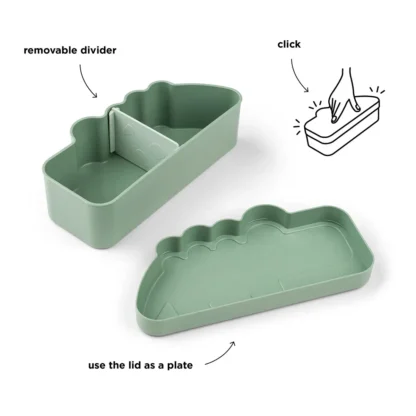 Fiambrera Kiddish Croco Verde