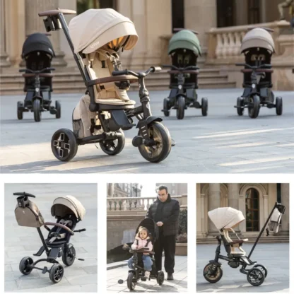 Triciclo Evolutivo Qplay Comfo Max 8 en 1 Black