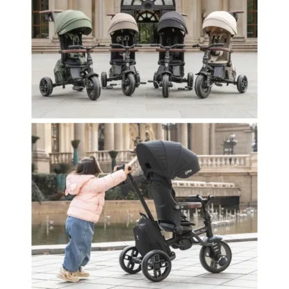 Triciclo Evolutivo Qplay Comfo Max 8 en 1 Black