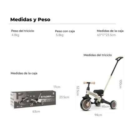Triciclo y Bicicleta de Equilibrio Trike Stager