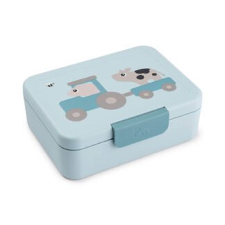 Caja de Almuerzo con Divisor Tiny Farm Blue