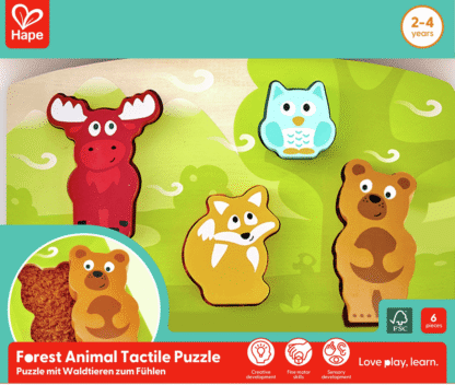 Puzle Táctil de Animales del Bosque