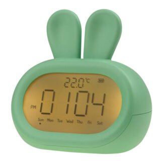 Reloj Despertador Conejo Verde