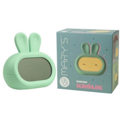 Reloj Despertador Conejo VerdeLos materiales utilizados en su producción, como ABS garantiza durabilidad y resistencia a los daños. El despertador es ligero y fácil de transportar, lo que permite utilizarlo en distintos lugares. Especificaciones técnicas: Potencia: 0,4 W. Tiempo de carga: 4,5 horas. Tiempo de trabajo: 10 - 100 horas. Capacidad de la batería: 1200 mAh. Voltaje de entrada: 5 V CC 1 A. Material: ABS. Medidas del reloj despertador: 12x7,6x11,7cm.