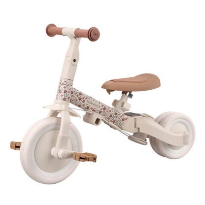 Triciclo con Barra Blanco Flores LD