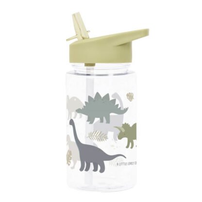 Botella Plástico Pajita Dinos