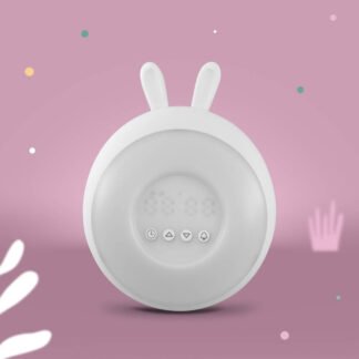 Reloj Despertador Lámpara Conejo Blanco