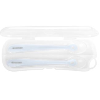 Cucharas Silicona con Estuche Azul 2 uds