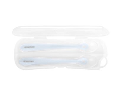 Cucharas Silicona con Estuche Azul 2 uds