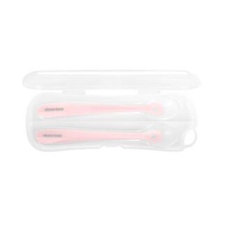 Cucharas Silicona con Estuche Rosa 2 uds