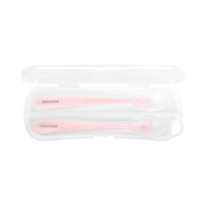 Cucharas Silicona con Estuche Rosa 2 uds